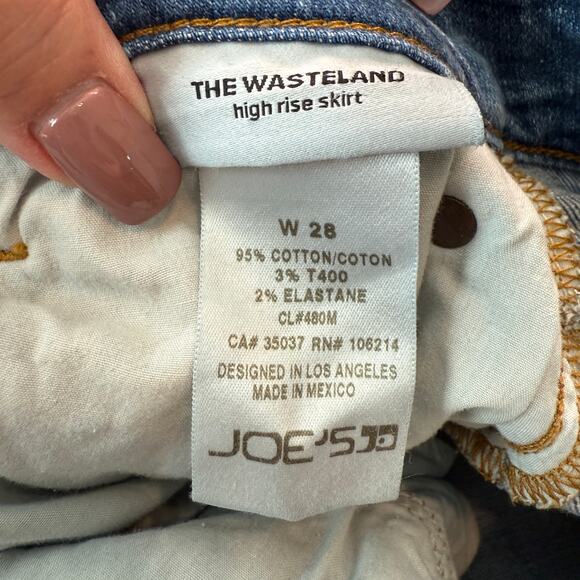Women's Joe's Jeans The Wasteland High‎ Rise Denim Patchwork Mini Skirt Size 28 - Picture 4 of 8